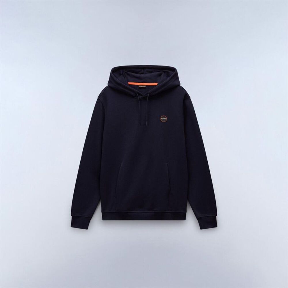 Napapijri Mens Cotton Long-Sleeved Pullover Hoodie / Marine Blue